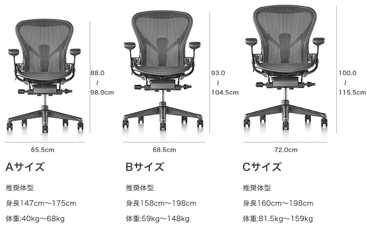 家具・インテリアハーマンミラー アーロンチェア Cサイズ - デスクチェア